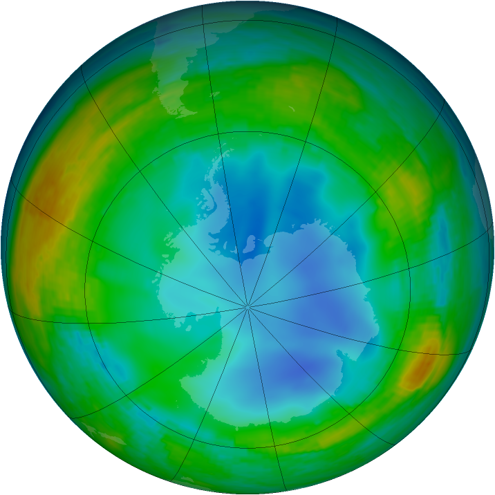 Antarctic ozone map for 18 July 1994
